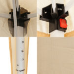 3 x 3m Two Doors & Two Windows Practical Waterproof Right-Angle Folding Tent Khaki - Image 36