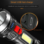 2 Pack USB Rechargeable LED Flashlight 4-Modes Camping Hiking Torch Work Light (US Logistics For USPS/DHL/Fedex/UPS. No designated logistics accepted TK/TMEU only For self-pickup - Image 8