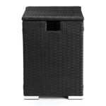 40*40*57cm Iron Frame Gas Bottle Storage Rattan Side Table Black Gradient - Image 14