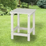 36*36*47cm Single Layer Square HDPE Side Table White - Image 25