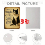 CIFbuy 1pc French Cat Metal Wall Sign, Black White" Kitten Print With Ne' Aime Phrase, 2D Flat Unframed Motivational Plaque, Phrase, 2D Flat Unframed Motivational Plaque, 7.87x11.81I Black White KikTok, Black White KikTok, t Self-pickup Logiopics - Image 5