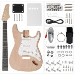 DIY 6 String ST Style Electric Guitar Kits with Mahogany Body, Maple Neck and Accessories - Image 7