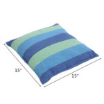 Distinctive Cotton Canvas Hanging Rope Chair with Pillows Blue - Image 14