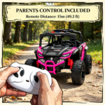 Pink 12V Electric Kids UTV Ride On Truck: Battery Powered with Rear Suspension, Parental Remote for Toddlers 3-5Y - Image 7