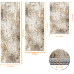 Three-piece kitchen rug set, non-slip and washable, abstract pattern kitchen hallway rug, soft and comfortable, suitable for sinks, floors, entrances, hallways and bathrooms. - Image 3