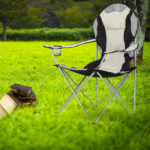 Medium Camping Chair Fishing Chair Folding Chair Black Gray - Image 22
