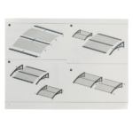 Same Code 52463595 HT-200 x 100 Household Application Door & Window Rain Cover Eaves Canopy Silver & Gray Bracket - Image 24