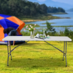 4FT Folding Picnic Table for Outdoor, Portable Fold-in-Half HDPE Dining Picnic Party Table with Carrying Handle(Shipment from Walmart) - Image 5