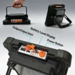 Portable LED Work Solar Light with Stepless Brightness Job Site Battery Rechargeable LED Floor Light for Emergency Worklight for Hurricane Daily Gift - Image 4
