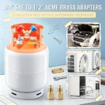 30 lb. Refrigerant Recovery Tank with Float Switch & ¼ to ½ Adaptor(Only refrigerant recovery tank) - Image 5
