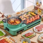 3-in-1 Electric Hot Pot with Grill & Fry Pan - 1600W Fast Even Heating, Independent Dual Temp Control (284℉-500℉), Non-Stick Smokeless, Detachable Dishwasher Safe for 3-5 People - Image 8