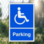 CIFbuy 1pc 2D Flat Unframed Disabled Parking Sign, Durable" Metal 8x12 Inch High Contrast Blue & White Easy To Read Symbol Pattern, White Easy To Read Symbol Pattern, Weat Sign, DikTok, Sign, DikTok, t Self-pickup Logiopics
