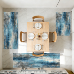 Three-piece kitchen rug set, non-slip and washable, abstract pattern kitchen hallway rug, soft and comfortable, suitable for sinks, floors, entrances, hallways and bathrooms. - Image 10