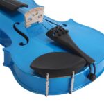 New 4/4 Acoustic Violin Case Bow Rosin Dark Blue - Image 9