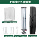 6.5x6.5ft Pop Up Canopy Tent, Outdoor Tent Canopy Foldable Portable Canopies for Camping, Patio, Easy Up Gazebo Canopy with Carry Bag, White - Image 6