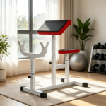 Heavy-Duty Red Vertical Leg Press Machine with Adjustable Leg, Back & Head Positions, 1" Standard Plate Compatible Strength Training Equipment - Image 5