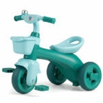 Toddler Tricycle for 3-5 Years - Stable Triangular Structure, Front & Rear Storage Baskets