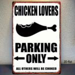 CIFbuy Chicken Leg Pattern Metal Sign,8X12 Inch Rustic Iron Waterproof Wall Art,1PC Flat Reserved For Chicken Lovers Vintage Rustproof TikTok, TikTok, oof Self-pickup Logiopics