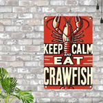 CIFbuy 1pc Keep Calm Eat Crab Iron Wall Art 8x12 Inch, Funny Vintage Metal Plaque Sign, Retro Kitchen Home Bar Cafe Garage Decor Hangin TikTok, TikTok, ue Sign Self-pickup Logiopics - Image 5