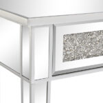 106*38*76cm Modern Mirror Two-Pump Computer Table Silver - Image 11