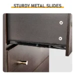 6-Tier 7-Drawer Cabinet with Matte Gold Handles Particleboard Melamine-Coated Storage Cabinet 25.98*15.75*51.57in Brown - Image 8