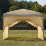 3 x 3m Two Doors & Two Windows Practical Waterproof Right-Angle Folding Tent Khaki - Image 30