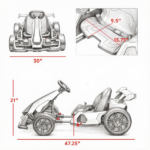White 24V Electric Drift Go Kart, 7.5 MPH Max Speed, Adjustable Seat for Growing Kids, Slow Start for Smooth & Safe Rides - Image 3