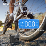 Pocket Air Pump Mini Bike Pump Electric 130PSI With Presta & Schrader Valves Auto Stop Fast Inflation Type-C Rechargeable Battery For All Bicycles & Balls Cycling Essentials - Wireless Tire Inflator - Image 2