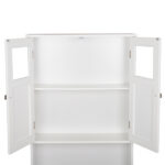Double Doors Bathroom Cabinet White - Image 4