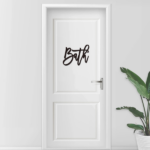 CIFbuy Modern Farmhouse Design Bath Sign: Bath Metal Word Wall Decor for Powder Rooms and Bathrooms. This Wall Sculpture Brings an Elegant and Timeless Appea(TikTok/temu self-pickup orders) - Image 2