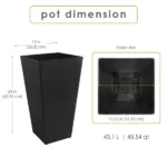 24 inch Indoor Outdoor Recycled Slate Planter (Shipment from Walmart) - Image 2