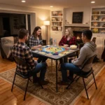 34" Folding Card Table, Square Portable Game Night Dining Table for Camping, Black (Shipment from Walmart) - Image 6