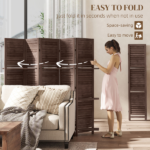 Tall Wood Privacy Screen Room Divider (No shipments on weekends) - Image 6