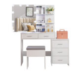 Single Drawer Double Door Storage Cabinet White - Image 24