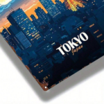 CIFbuy 1pc Tokyo Japan Cityscape Metal Sign, 8x12 Inch Rustic Iron Wall Art, Vintage Night Scene Decor For Home Bar Garage Cafe Club TikTok, TikTok, Self-pickup Logiopics - Image 5