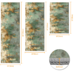 Three-piece kitchen rug set, non-slip and washable, abstract pattern kitchen hallway rug, soft and comfortable, suitable for sinks, floors, entrances, hallways and bathrooms. - Image 4