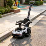 White Toddler Push Car – Stroller Walking Car for Age 1-3, Backyard Outdoor Fun - Image 9