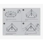 4m 4-6 Person 4 Season Waterproof Oxford Yurt Camping Tent with Galvanized Steel Frame - Image 6