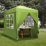 6.5X6.5FT Two Doors & Two Windows Practical Waterproof Right-Angle Folding Tent Greenish-Gray - Image 15