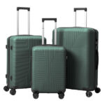PP Trolley Case 20in 24in 28in 3PCS Suitcase Set Dark Green - Image 11