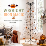 6ft Black PVC Iron Christmas Tree with Snowflake Top (Accessories Not Included) - Everyday Decor Tree - Image 10