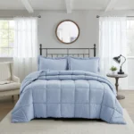 3 Piece Pre Washed Down Alternative Comforter Set with 2 Shams(TEMU&TK ) - Image 2