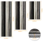 Three-piece kitchen rug set, non-slip and washable, abstract pattern kitchen hallway rug, soft and comfortable, suitable for sinks, floors, entrances, hallways and bathrooms. - Image 3