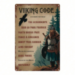 CIFbuy 1pc Viking Warrior Metal Sign 8x12 Inch, 2D Flat Metal Wall Art For Man Cave Bedroom Bathroom, Unique Home Office Kitchen Decor TikTok, TikTok, Self-pickup Logiopics - Image 8