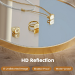 20"X30" Arched Bathroom Mirror, Wall Mounted Mirror with Aluminum Alloy Frame, Bathroom Mirror for Living Room, Bedroom, Bathroom and Entryway, Gold - Image 6