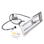 24 x 8-inch Fire Pit Pan Stainless Steel Fire Pit Burner Kit Rectangular Indoor or Outdoor - Image 4