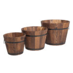 Outdoor Reinforced And Anticorrosive Wooden Pot Set Of Three(SAME AS 41101629) - Image 2