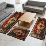 Three-piece kitchen rug set, non-slip and washable, abstract pattern kitchen hallway rug, soft and comfortable, suitable for sinks, floors, entrances, hallways and bathrooms. - Image 12