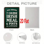 CIFbuy Vintage Irish Meal Metal Sign, Now Serving 7 Course" Course Irish Meal 6 Pints & A Potato, Potato, Weatherproof Rustproof 2D Flat Unframed Wall Serving 7 ikTok, Serving 7 ikTok, t Self-pickup Logiopics - Image 5
