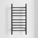 Black Heated Towel Rack for Bathroom,Wall Mounted with Intelligent Touch Screen Timer, 9-Bar Towel Warmer, 304 Stainless Steel Polished, Plug-in/Hard-Wired[Unable ship on weekends, TK/TEMU only for pickup, only TX10643 warehouse supports GOFO] - Image 4